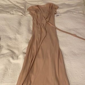 reformation chamomile dress champagne s